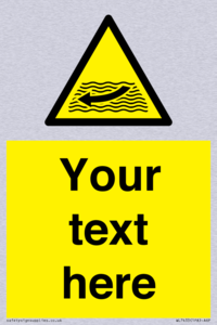 Custom Warning strong river flows